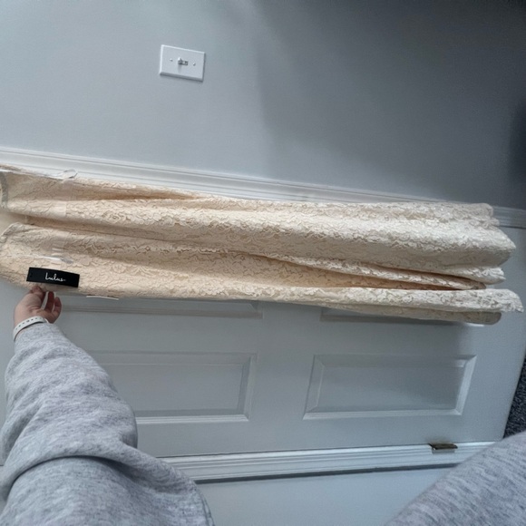 Off White Trumpet Lulu’s Long Dress - Picture 4 of 7